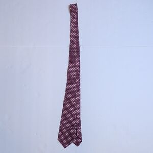 Kiton Burgundy and White Patterned Tie